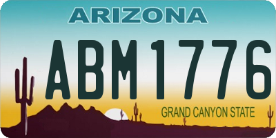 AZ license plate ABM1776