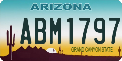 AZ license plate ABM1797