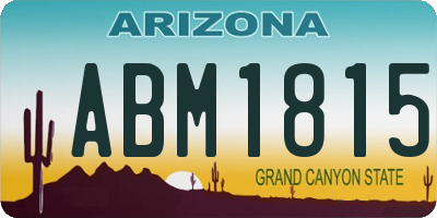 AZ license plate ABM1815