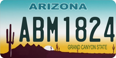 AZ license plate ABM1824