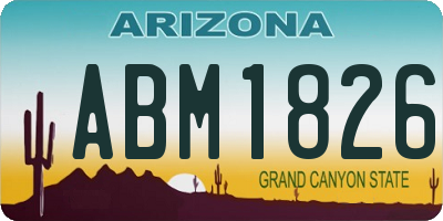 AZ license plate ABM1826