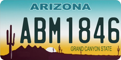 AZ license plate ABM1846
