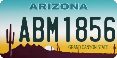 AZ license plate ABM1856