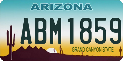 AZ license plate ABM1859