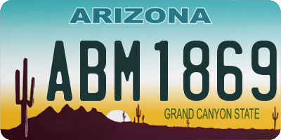 AZ license plate ABM1869