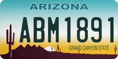 AZ license plate ABM1891