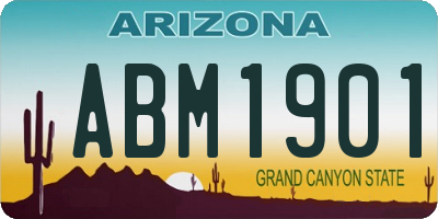AZ license plate ABM1901