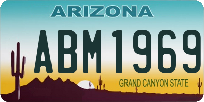 AZ license plate ABM1969
