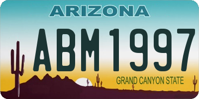 AZ license plate ABM1997