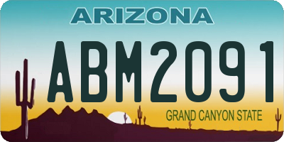 AZ license plate ABM2091