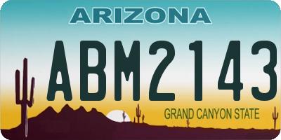 AZ license plate ABM2143