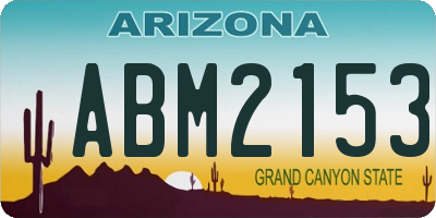 AZ license plate ABM2153