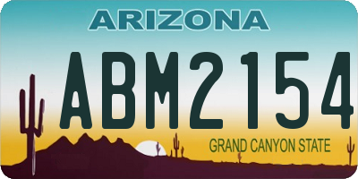 AZ license plate ABM2154