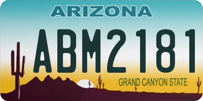 AZ license plate ABM2181