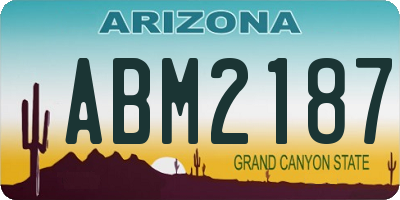 AZ license plate ABM2187