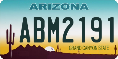 AZ license plate ABM2191