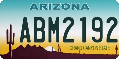 AZ license plate ABM2192