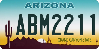 AZ license plate ABM2211