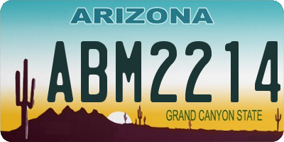 AZ license plate ABM2214