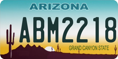 AZ license plate ABM2218