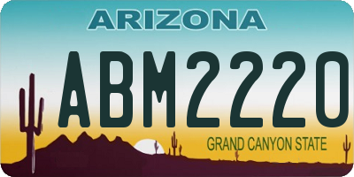 AZ license plate ABM2220