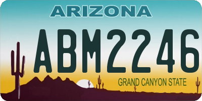 AZ license plate ABM2246