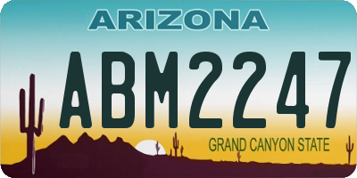AZ license plate ABM2247