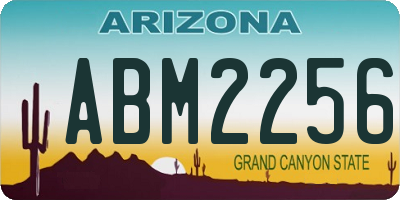 AZ license plate ABM2256