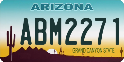 AZ license plate ABM2271