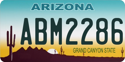 AZ license plate ABM2286