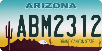 AZ license plate ABM2312