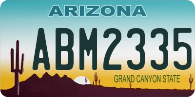 AZ license plate ABM2335