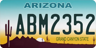 AZ license plate ABM2352
