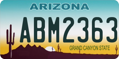 AZ license plate ABM2363