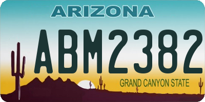 AZ license plate ABM2382