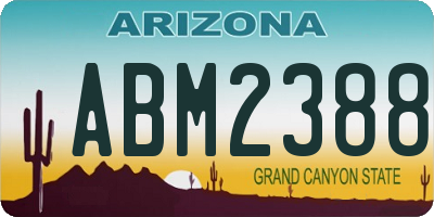 AZ license plate ABM2388