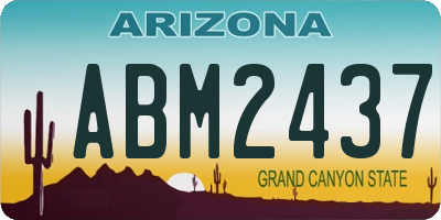 AZ license plate ABM2437