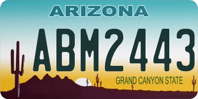 AZ license plate ABM2443