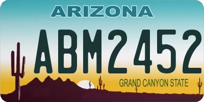 AZ license plate ABM2452