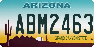 AZ license plate ABM2463