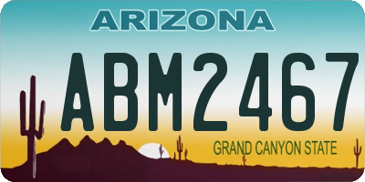AZ license plate ABM2467