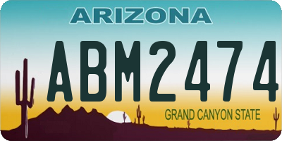 AZ license plate ABM2474