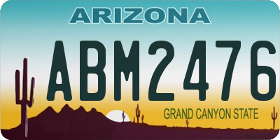AZ license plate ABM2476