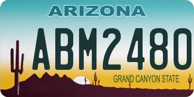 AZ license plate ABM2480