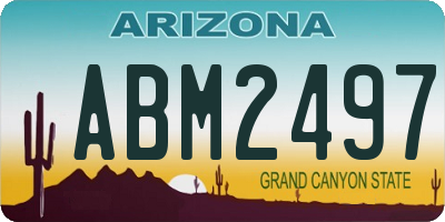 AZ license plate ABM2497