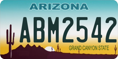 AZ license plate ABM2542