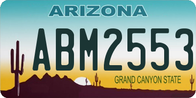 AZ license plate ABM2553