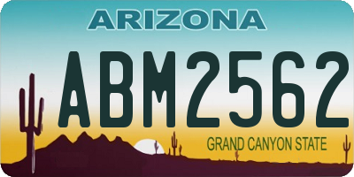 AZ license plate ABM2562