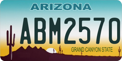 AZ license plate ABM2570
