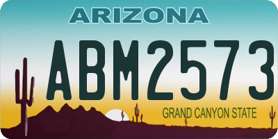 AZ license plate ABM2573